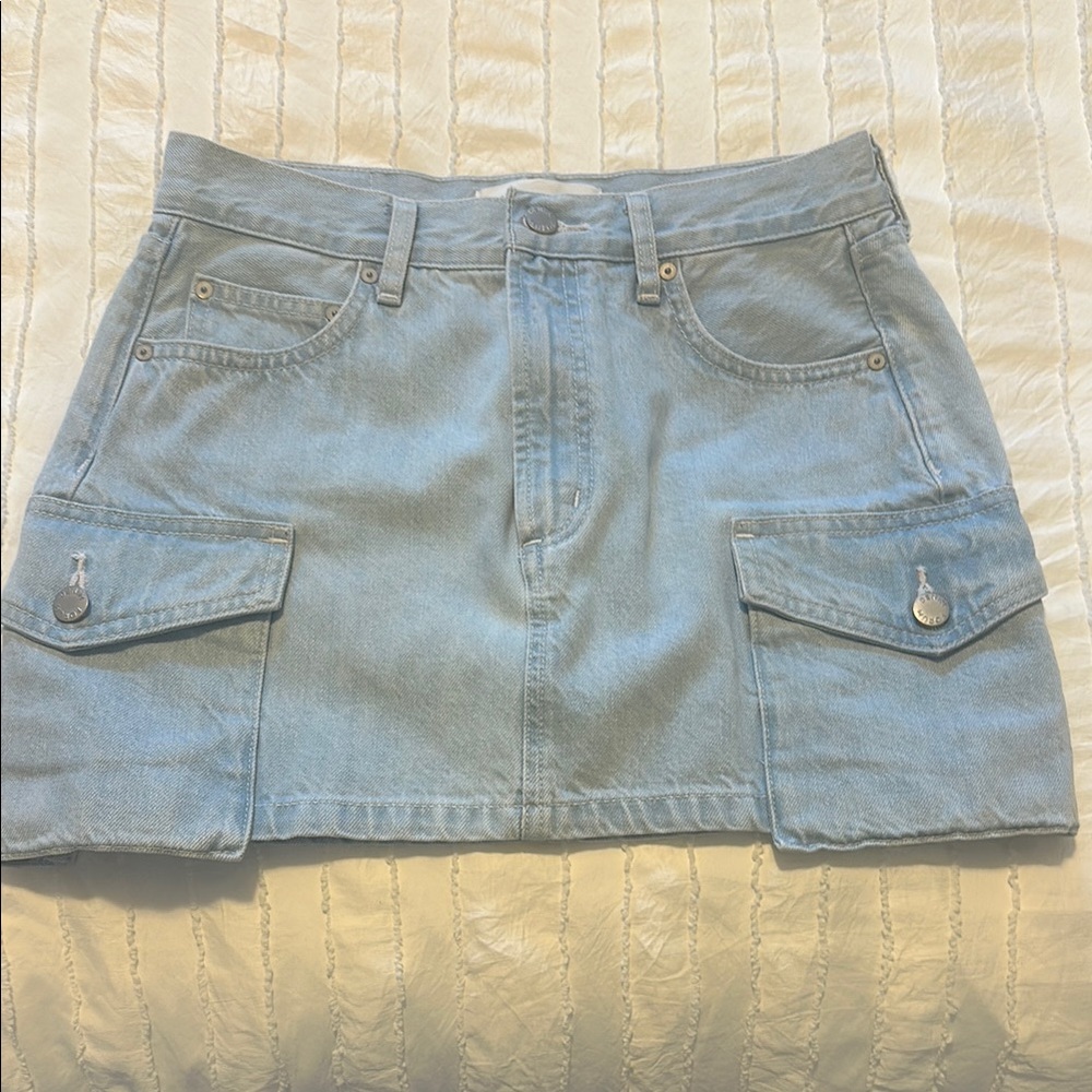 Denim Forum Cargo Denim Skirt